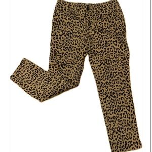 Banana Republic Leopard Cropped Camden Pant